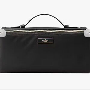 Kate Spade (NEW)  Women's Black Carter Nylon Travel Cosmetic Pouch